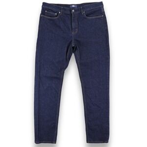 Spoke London Original Jeans Mens 38x32 Blue Build B 12oz Denim Straight